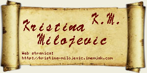 Kristina Milojević vizit kartica